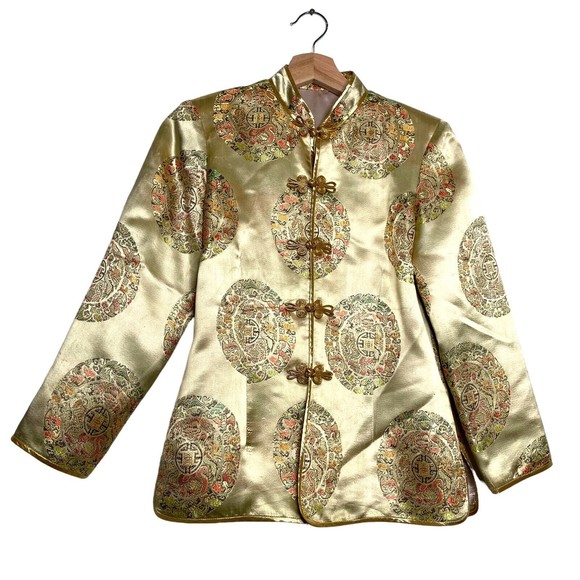 Chinese Custom Made Coat Traditional Long-Sleeve Asian Shirt Jacket Size Small - Picture 1 of 10